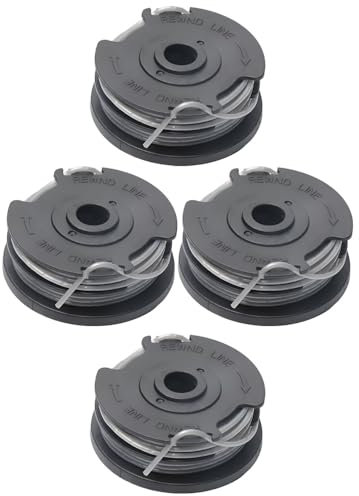 4 Pieces Trimmer Spool Line Compatible with Bosch Art 24/27/30 and Art 30-36 LI, Standard Double Autofeed Trimmer Spool Wire Replacement for F016800351 (1.6mm x 6m)