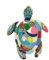 Broche bijou tortue multicolore strass cristal et acier.