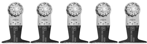Fein Starlock E-Cut Präzisionssägeblatt – Präzisionsschneiden für Holz, Trockenbau und weiche Kunststoffe, Bimetall mit zweireihigen japanischen Zähnen, extra breit, 6,4 cm Breite, 5,1 cm Länge, 5