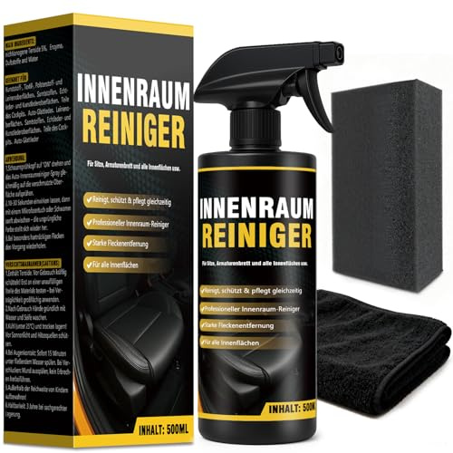 Nettoyant intérieur de voiture Erigathe 500 ml, nettoyant pour habitacle, nettoyant professionnel pour sièges de voiture, tableau de bord et toutes surfaces intérieures, etc.