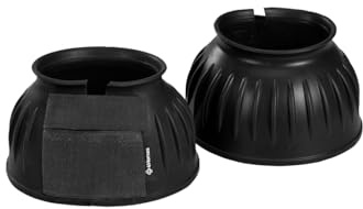 4Horses Hufglocken Classic, robuster Pferde-Hufschutz aus Gummi, Doppelklettverschluss, Schutz vor Ballentritten