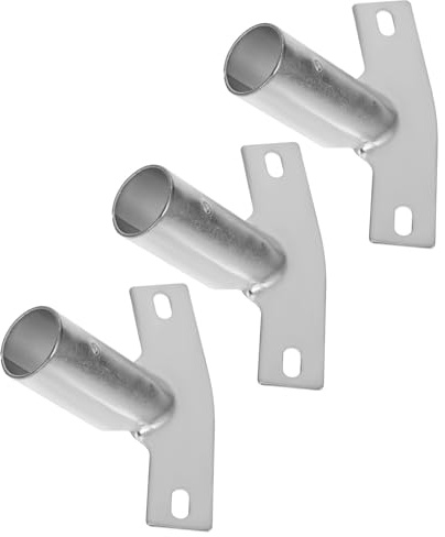 VICASKY 3pcs Metal Thread Tip Broom Handle Holder Adapter for Pole Broom Head Connector Connecting Extension Pole Suitable for Household Cleaning