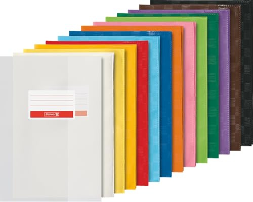 BRUNNEN Hefthüllen-Set | 159×233 mm, A5, sortiert, 14 Stück