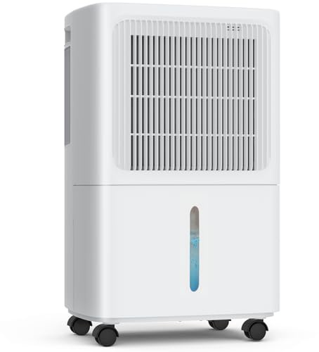 LEENON Luftentfeuchter Elektrisch 12L/24h, Kompressor Entfeuchter Keller, Leiser Raumentfeuchter,3 Modus, Timer, Auales Abflusssystem, Automatische Abschaltung, 30m² für Wohnung Badezimmer
