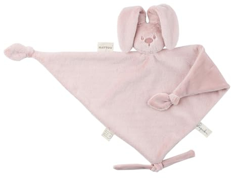 Nattou Lapidou Maxi Doudou curderoy 65 x 40 cm - Doudou Bebe Lapin - Cadeau Bebe - Cadeau Naissance Fille et garçon - Couleur Rose
