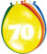 Folat 08270 - Zahlenballons/Ballon mit Zahl 70-12 / 30 cm - 8 STK.