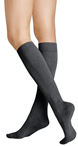 Hudson Damen Kniestrümpfe Relax Cotton wärmend Grau-mel. 0550 39-42