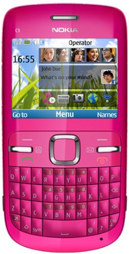 Nokia C3-00 Pink - smartphones (Single SIM, EDGE, GPRS, GSM, Bar, Lithium-Ion (Li-Ion), Pink, 2.1+EDR)