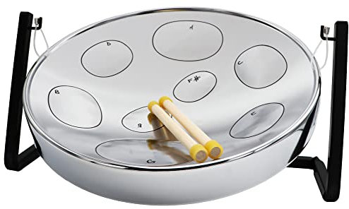 Panyard Jumbie Jam Table Top Steel Drum Kit Chrome 16-inch