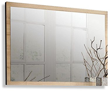 FORTE COMBINO Spezial Spiegel 100, Moderner Spiegel, Holzwerkstoff, Sonoma Eiche Holzdekor, 100 cm breit x 70 cm hoch x 1,8 cm tief
