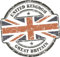 Great Britain United Kingdom Flag Travel Retro Grunge Stamp Hochwertigen Auto-Autoaufkleber 12 x 12 cm