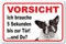 AdriLeo Schild - Vorsicht schwarz-weiße Französische Bulldogge - 5 Sekunden - (15x20cm) / Achtung Hund Wachhund robust langlebig UV-beständig wetterfestes Warnschild
