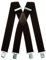 Olata Extra Breite Hosenträger für Herren – 5 cm breit, Robust und Verstellbar mit Stabilen Clips, Ideal für Arbeit und Elegante Outfits. Schwarz (Silber Clips)