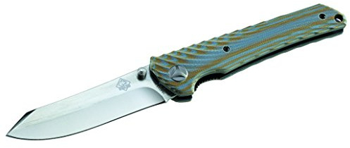 Puma TEC Einhandmesser, Stahl D2, nicht-rostfrei, Liner Lock, G10-Griffschalen, Edelstahlclip, Fangriemenöse, 364711