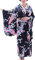 Botanmu Robe Kimono pour femme Robe japonaise Costume cosplay de photographie 5 couleurs ,Noir,Taille unique