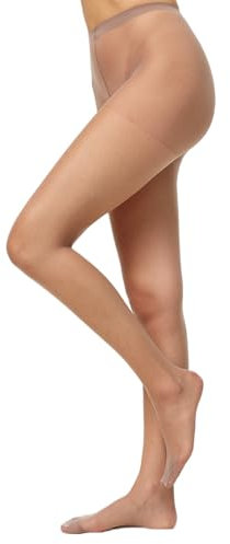 Nur Die Supersitz - Collant trasparenti 20 denari, effetto opaco, in nylon, comoda vita da donna, perla, 40-44