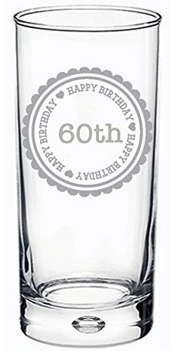 Chris Bag Of Goodies Happy 60th 60 Birthday Engraved Hi Ball Hiball Glass Gifts Present For Men Women Her Him Girls Boys Girl