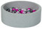 Velinda Piscine a balles pour Enfant, Aire de Jeu + 200 balles (Couleurs des balles: Perle, Rose, Argent)