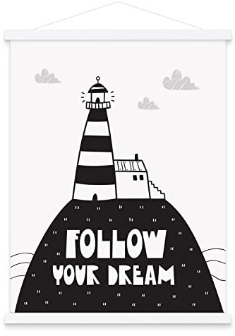 Benjia B0 Cadre magnétique pour affiche, 100 x 70, 100 x 90, trousse de suspension pour toile, œuvre d'art, art, impression (101,6 cm, blanc), 101.6cm