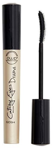 GOSH Catchy Eyes Drama Mascara für XL Volumen & Schwung I hält bis 24h I vegan, parfümfrei & allergie-verträglich I schwarze Wimperntusche in Ocean Waste Recycling-Verpackung I 001 Black