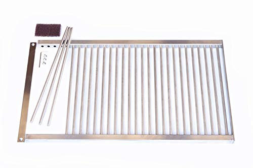 Kirschner Metallbau GRILLROST Maßanfertigung ZERLEGBAR 6mm - 8mm Stäbe Edelstahl Grill Rost rostfrei (6mm 261-300cm) nach Maß