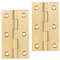 YOFASEN Messing Scharniere - Kupfer Faltstoß Scharniere Scharniere Klein Schrankscharnier Tür Schublade Scharniere mit Schrauben, Gold, 3.5 Zoll(89x50x2.1mm) - 2pcs