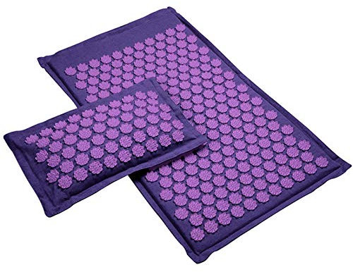 NX Nature Linen Kokosnusspalme Massagematte Yogamatte Sportkissen Matte mit Tasche Lotus Spike Akupressurmatte Kissen Set C