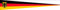 FRIP -Versand - XXL Langwimpel Deutschland mit Adler 38 x 250cm Wimpel Fahne
