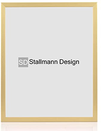 Stallmann Design Bilderrahmen 'Galeria53' | Größe: 70x100cm | Farbe: Gold | 20mm schmale Rahmenleiste