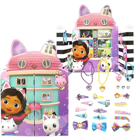 Joytoy Gabby’s Dollhouse Adventskalender mit Schmuck und Haarschmuck - 28x7x40 cm