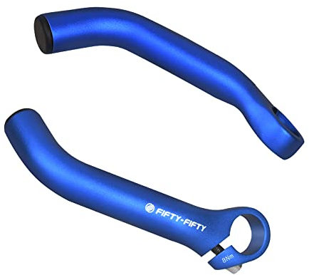 FIFTY-FIFTY Fahrrad Lenkerenden, Bar Ends Fahrrad, Aluminiumlegierung Lenkerhörnchen MTB (Blau)