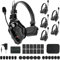 Hollyland Solidcom C1 [Offiziell] Full Duplex Wireless Intercom System 350m Reichweite Kabellose Headset für 6 Nutzer Teamkommunikation Kommunikationssystem 168g Einseitiges Headset 1 Master& 5 Remote