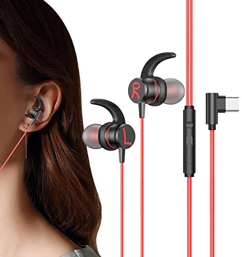 Cuffie da Gioco in-Ear, Auricolari Cablati con Microfono, Auricolari Cablati con Cancellazione del Rumore, Auricolari da Gioco Stereo per Giochi Mobili, per Xbox One, per PS4, per PS5, per PC