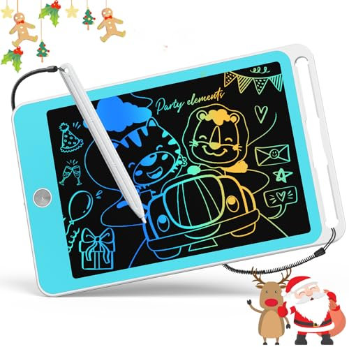 ORSEN Tablette LCD 8,5 Pouces, Ardoise Magique Effaçable pour Enfants, Tableau Créatif et Jouet Éducatif, Idée Cadeau d'Anniversaire pour Garçons et Filles de 3 à 8 Ans (Blanc Bleu)