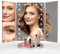 JAMIEWIN Beleuchteter Make-up-Spiegel, 3 x / 2 x / 1 x Vergrößerung, 21 LEDs, dreifach faltbar, Kosmetikspiegel mit Touch-Sensor, dimmbar, tragbarer Reisespiegel, tolles Weihnachtsgeschenk für Frauen
