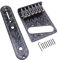 TUOREN 6 String Telecaster Bridge Plate 3 Way Switch Control Plate Set with Beautiful Decorative Pattern for Tele Telecaster Electric Guitars Replacement Parts Black