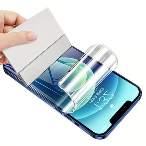 Renwox 2 Película Hidrogel de alta Sensibilidad para iPhone 15 Pro 6.1 Protector de Pantalla Transparente Flexible a Prueba de Explosiones Desbloquear la Película Hidráulica