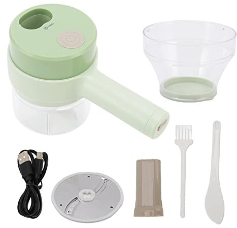 4-in-1-Set Für Elektrische Gemüseschneider, Kabellose Küchenmaschine, Tragbarer Allesschneider Und Zerkleinerer Für Knoblauch, Pfeffer, Chili, Zwiebeln, Sellerie, Ingwer, Fleisch