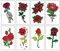 Autocollant Rose Tattoo 8 feuilles Autocollants de tatouage de roses imperméables à l'eauTatouages temporaires de fleurs de roses pour femmes enfants Filles