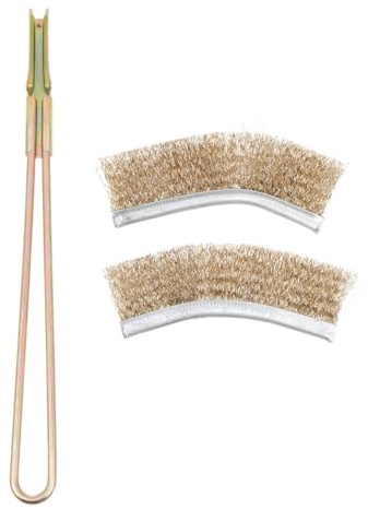 Angoily 1 Set Bird Cage Cleaning Brush Pet Items Bird Cage Wipes Parakeet Cage Cleaner Bird Cage Cleaner Parrot Cleaning Tools Pet Supplies Cleanser Wire Brush Long Handle Copper