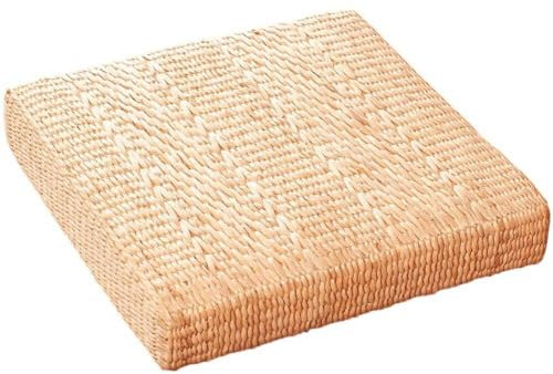 Sanfly Japaner Strohkissen Atmungsaktivem Stroh -Web -sitzkissen 40 cm Futon Pad Multifunktionales Kissen Für Zuhause