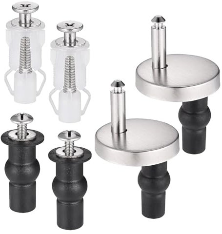 Wekuw Fissaggi WC Sedile, 6 Pezzi Sedile WC Set di Fissaggio Viti Accessori per Sedile WC Kit di Viti di Ricambio Fissaggio Tavoletta WC per Sedile WC