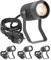 ledscom.de 4 Stück Gartenstrahler SHINGA für außen, IP65, Stecker, anthrazit, 1x GU10 max. 15W