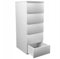 roe furniture Kommode mit 5 Schubladen - Modern Schubladenschrank - Komodenschrank - Schubladenkommode 40 cm Breit - Mattweiß