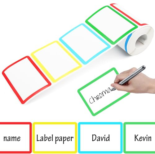 300 Stück Universal Etikettenband Bunt，Etiketten Selbstklebend Papier Klebeetiketten Etiketten zum Beschriften Etiketten Tüten Selbstklebende Aufkleber für Schule, Büro,Zuhause(58 * 88mm)