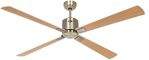 CasaFan ECO NEO III 152 WiFi Deckenventilator, Energiesparender & leiser Ventilator mit hochwertigen Holzflügeln, 6 Geschwindigkeiten mit Fernbedienung, für Räume bis 35 qm & Schrägen bis 23°