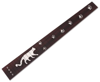YoungMonic E-Gitarre Palisander Griffbrett 24 Bünde 65,5 Zoll Katzenfußabdrücke Inlay für E-Gitarre Teile Ersatz (22 Bünde 64,8 cm)