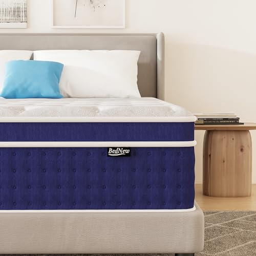 Bednew Small Double Mattresses 30cm, 12 Inch Innerspring Hybrid Mattress Double 4FT with Breathable Foam and Pocket Spring For Cool Comfort Sleep, Medium Firm Double Mattress(120x190x30cm)