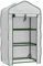 Outsunny Invernadero de Jardín Invernadero de Exterior de 3 Niveles 1 Puerta Enrollable con Cremallera 3 Estantes para Flores Verduras Plantas 59x39x127 cm Blanco
