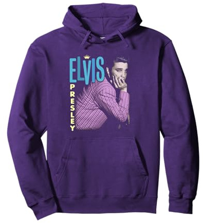 Ritratto retrò di Elvis Presley Felpa con Cappuccio